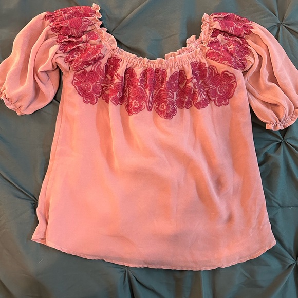 For Love & Lemons Floral Blouse in pink - Picture 3 of 5